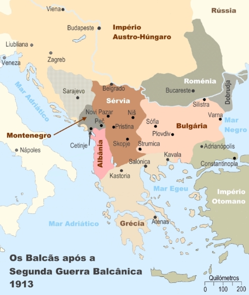 Balcãs no final da 2 guerra balcanica reduzida