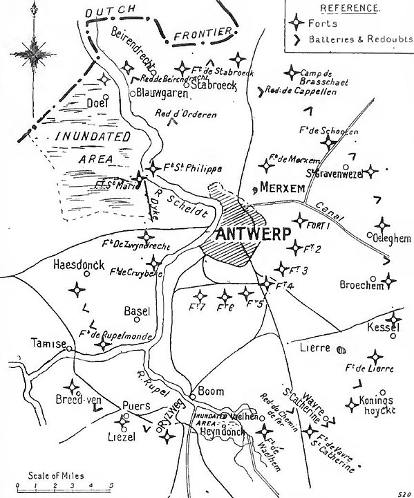 1914 Defesas de Antuérpia